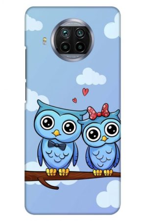 cute owl couple printed designer mobile back case cover for mi 10i