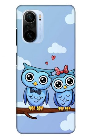 cute owl couple printed designer mobile back case cover for mi 11x - 11x pro