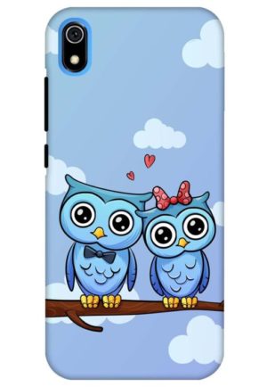 cute owl couple printed designer mobile back case cover for redmi 7a