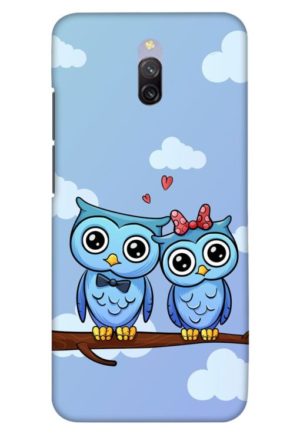 cute owl couple printed designer mobile back case cover for redmi 8a dual