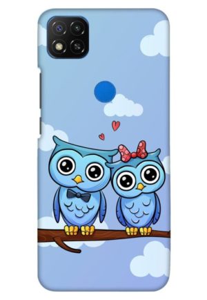 cute owl couple printed designer mobile back case cover for redmi 9 - redmi 9 activ - redmi 9c - redmi 10a - poco c31