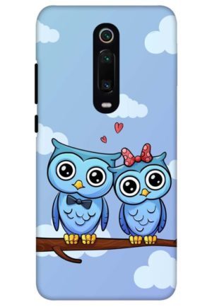cute owl couple printed designer mobile back case cover for redmi k20 - redmi k20 pro