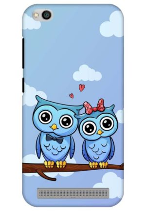 cute owl couple printed mobile back case cover