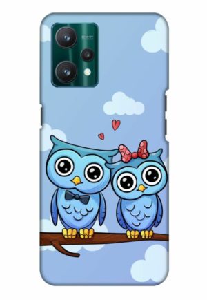 cute owl couple printed mobile back case cover for realme Realme 9 4G - Realme 9 Pro Plus 5G - Realme 9 pro