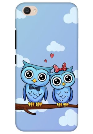 cute owl couple printed mobile back case cover for vivo v5, vivo v5s, vivo y66, vivo y67, vivo y69