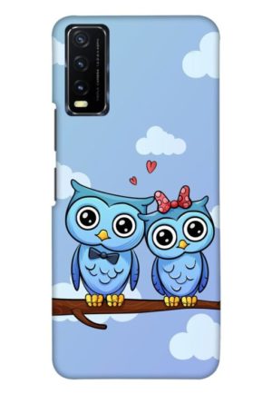 cute owl couple printed mobile back case cover for vivo y20 - vivo y20i - vivo y20a - vivo y20g - vivo y20t - vivo y12s - vivo y12g