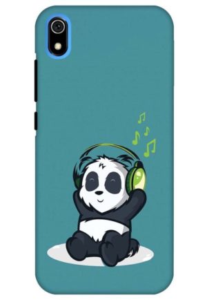 cute panda listning to music printed designer mobile back case cover for redmi 7a