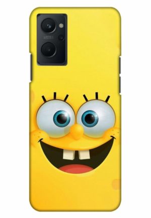 cute smily with big eyes printed mobile back case cover for realme 9i
