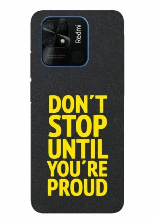 dont stop untill you are proud printed designer mobile back case cover for Xiaomi redmi 10 - redmi 10 power