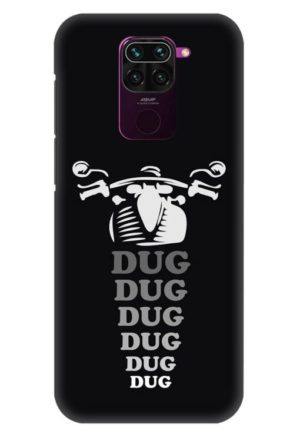 dug dug dug bike lover printed designer mobile back case cover for redmi note 9
