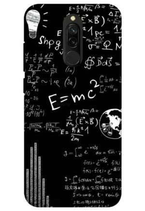 e=mc2 printed designer mobile back case cover for redmi 8