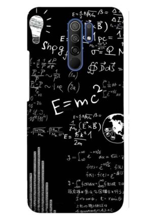 e=mc2 printed designer mobile back case cover for redmi 9 prime - poco m2