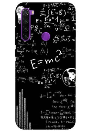 e=mc2 printed designer mobile back case cover for redmi note 8