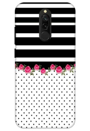 flower polka printed designer mobile back case cover for redmi 8