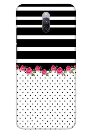 flower polka printed designer mobile back case cover for redmi 8a dual