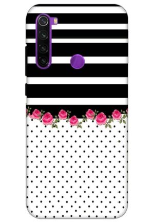 flower polka printed designer mobile back case cover for redmi note 8