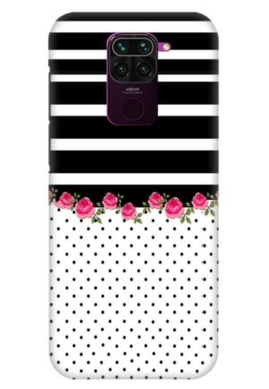 flower polka printed designer mobile back case cover for redmi note 9
