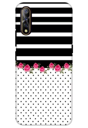 flower polka printed mobile back case cover for vivo s1, vivo z1x