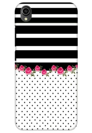 flower polka printed mobile back case cover for vivo y90, vivo y91i
