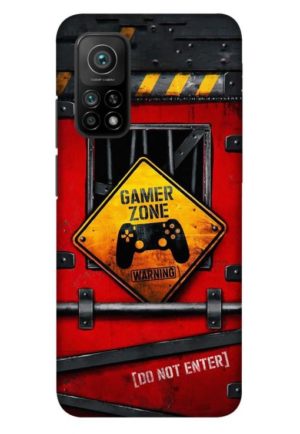gamer zone do not enter printed designer mobile back case cover for mi 10t - mi 10t pro