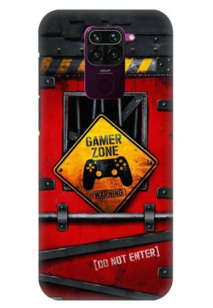 gamer zone do not enter printed designer mobile back case cover for redmi note 9