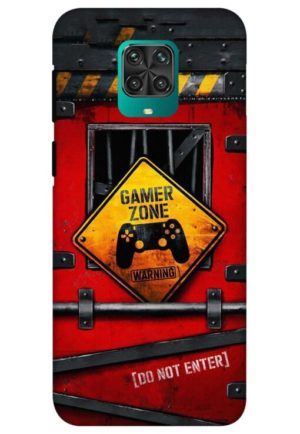 gamer zone do not enter printed designer mobile back case cover for redmi note 9 pro