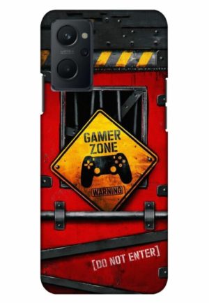 gamer zone do not enter printed mobile back case cover for realme 9i