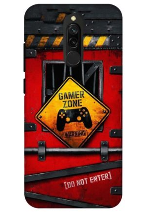 gamer zone printed designer mobile back case cover for redmi 8