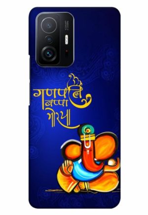 ganpati bappa moriya printed designer mobile back case cover for mi 11t - 11t pro