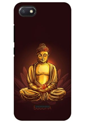 gold bhudha printed designer mobile back case cover for Xiaomi Redmi 6a