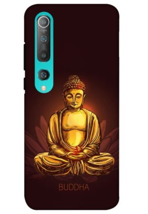 gold bhudha printed designer mobile back case cover for mi 10 5g - mi 10 pro 5G