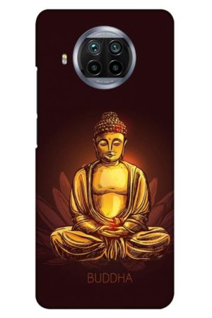 gold bhudha printed designer mobile back case cover for mi 10i