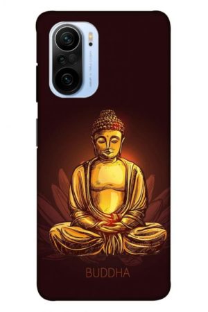 gold bhudha printed designer mobile back case cover for mi 11x - 11x pro