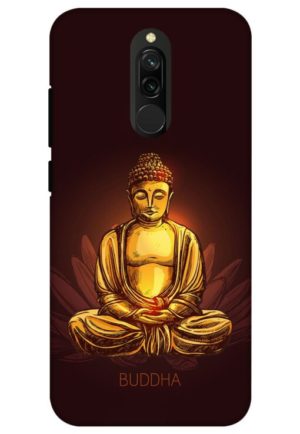 gold bhudhha printed designer mobile back case cover for redmi 8