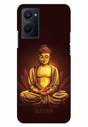 gold budhha printed mobile back case cover for realme 9i