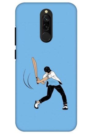 gully cricket lover printed designer mobile back case cover for redmi 8