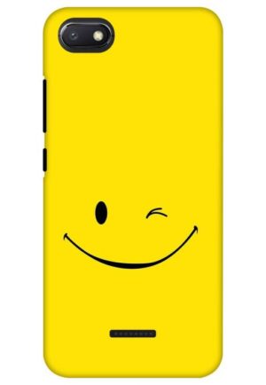 happy smiley printed designer mobile back case cover for Xiaomi Redmi 6a
