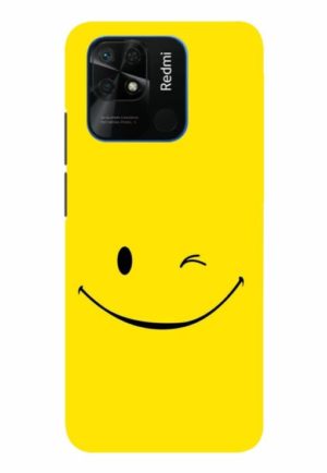 happy smiley printed designer mobile back case cover for Xiaomi redmi 10 - redmi 10 power
