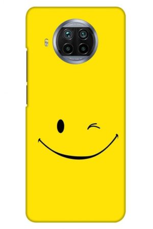happy smiley printed designer mobile back case cover for mi 10i