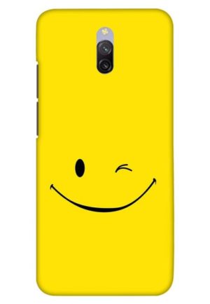 happy smiley printed designer mobile back case cover for redmi 8a dual