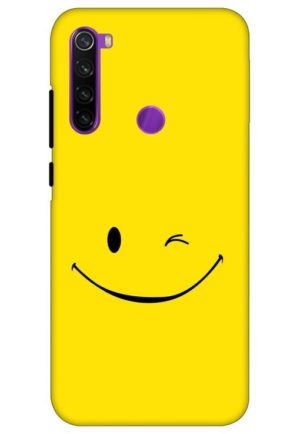 happy smiley printed designer mobile back case cover for redmi note 8