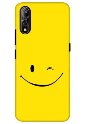 happy smiley printed mobile back case cover for vivo s1, vivo z1x