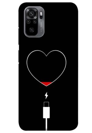 heart pump blood charger printed designer mobile back case cover for Xiaomi redmi note 10 - redmi note 10s