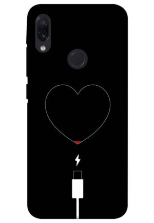 heart pump blood charger printed designer mobile back case cover for redmi note 7