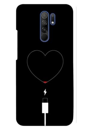 heart pump blood love printed designer mobile back case cover for redmi 9 prime - poco m2