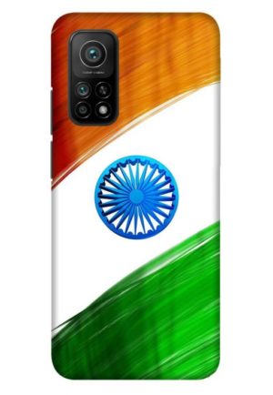 india flag printed designer mobile back case cover for mi 10t - mi 10t pro