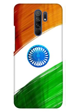 india flag printed designer mobile back case cover for redmi 9 prime - poco m2