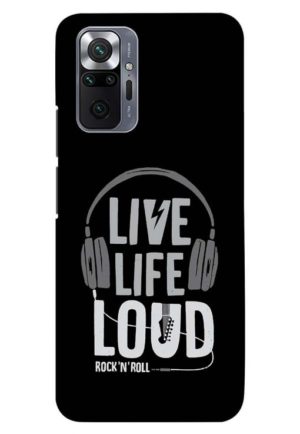 live life loud printed designer mobile back case cover for Xiaomi redmi note 10 pro - redmi note 10 pro max