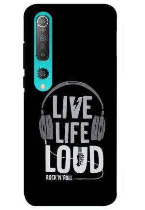 live life loud printed designer mobile back case cover for mi 10 5g - mi 10 pro 5G