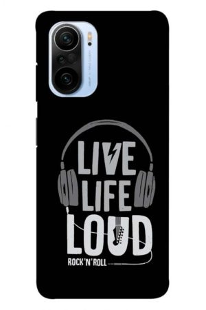 live life loud printed designer mobile back case cover for mi 11x - 11x pro